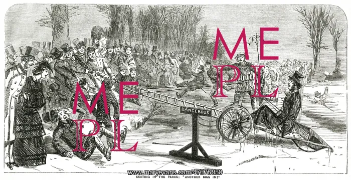 : Skating in the Parks - Another Man in! 1857 : Skating in the Parks - Another Man in! 1857