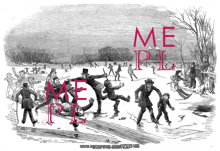 : SKATING, REGENTS CANAL 1854 : SKATING, REGENTS CANAL 1854