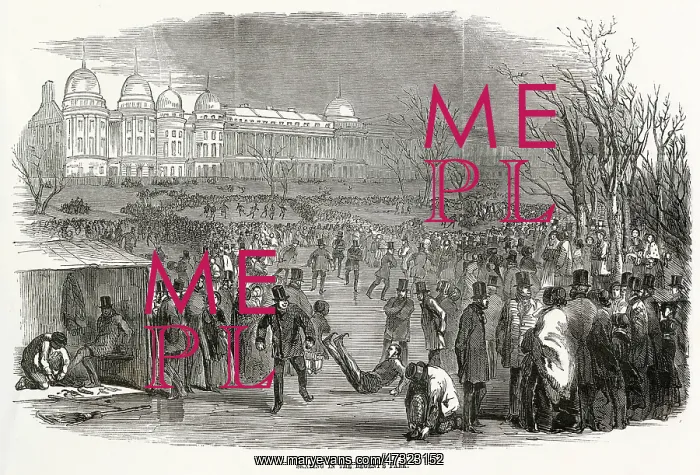 : SKATING, REGENTS PARK 1850 : SKATING, REGENTS PARK 1850