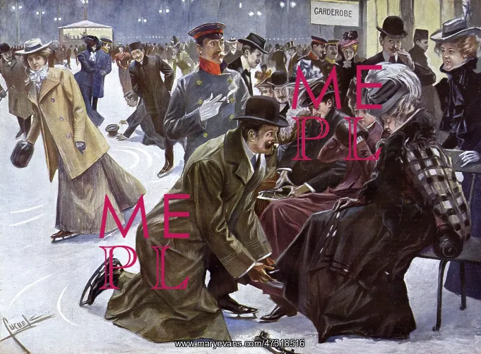 : SKATING AT RINK 1907 : SKATING AT RINK 1907