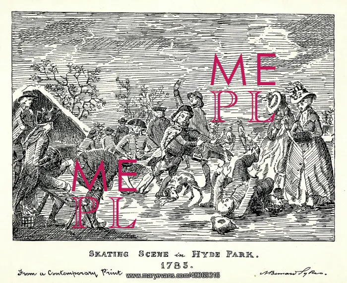  : Skating Scene in Hyde Park, 1785