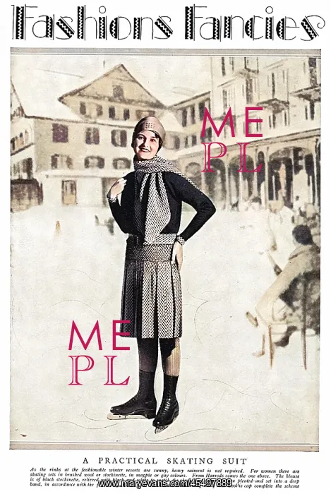 : Skating suit from Harrods, 1929 : Skating suit from Harrods, 1929