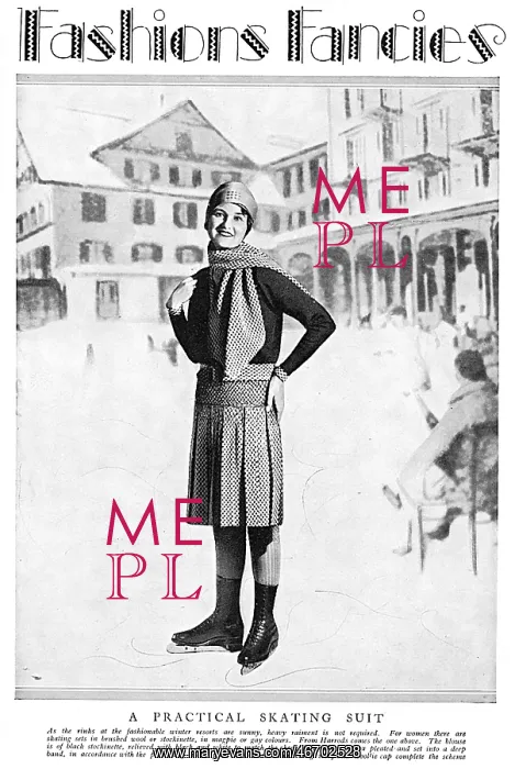 : Skating suit from Harrods, 1929 : Skating suit from Harrods, 1929
