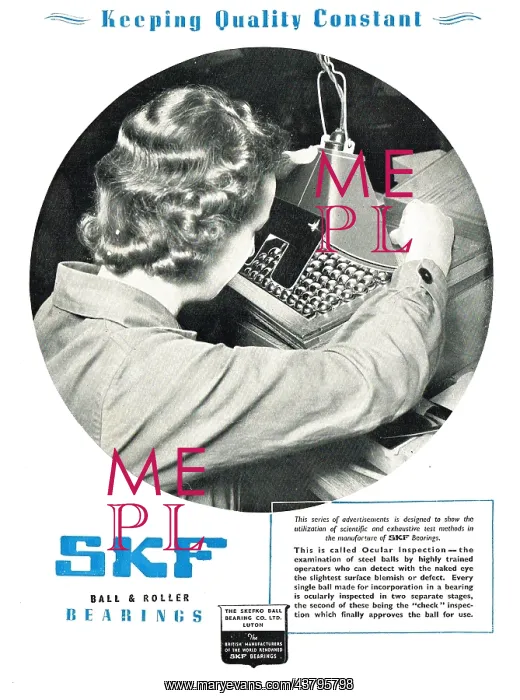 : Skefco SKF Bearings 1948 Advert : Skefco SKF Bearings 1948 Advert