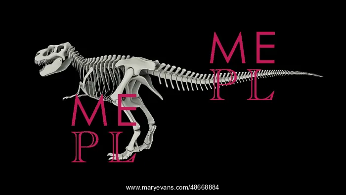  : Skeletal system of Tyrannosaurus rex, side view