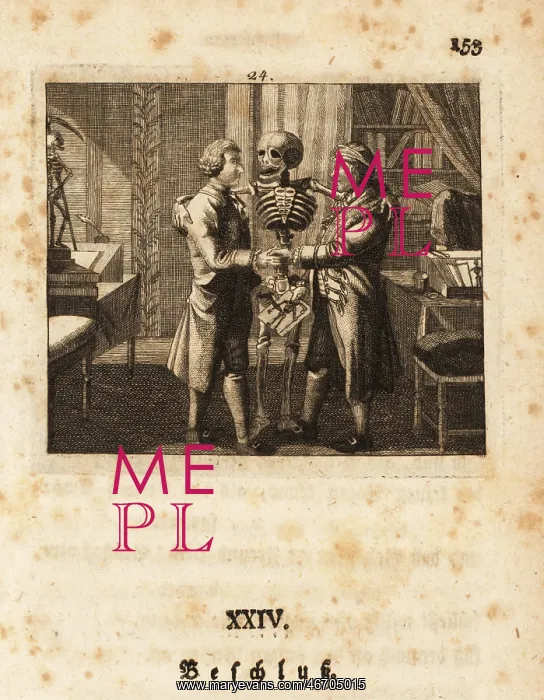 : The skeleton of Death with the author and artist : The skeleton of Death with the author and artist