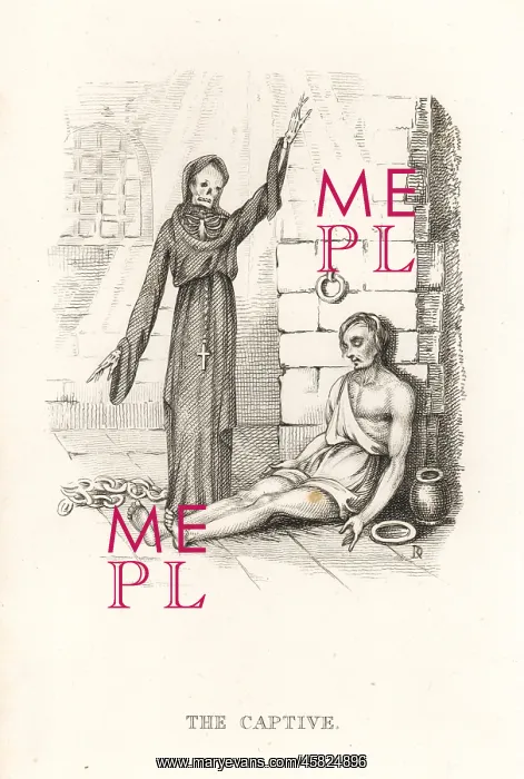 : The skeleton of Death and the captive : The skeleton of Death and the captive