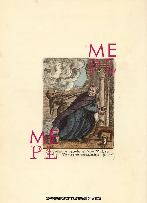 : Skeleton of Death catching the Friar Provisor : Skeleton of Death catching the Friar Provisor