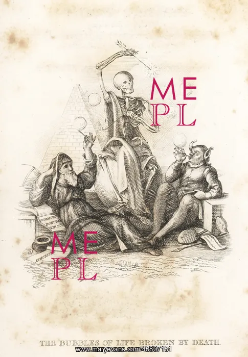  : The skeleton of Death pricks bubbles of life