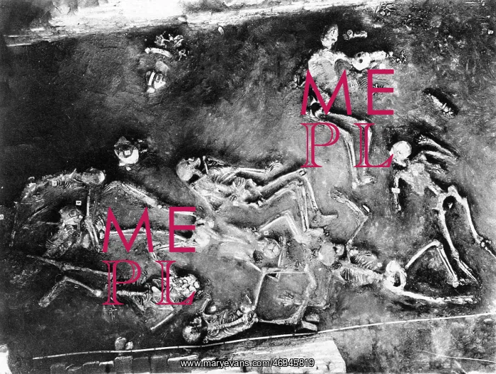 : Skeletons. Victims of some tragedy, murder perhaps : Skeletons. Victims of some tragedy, murder perhaps