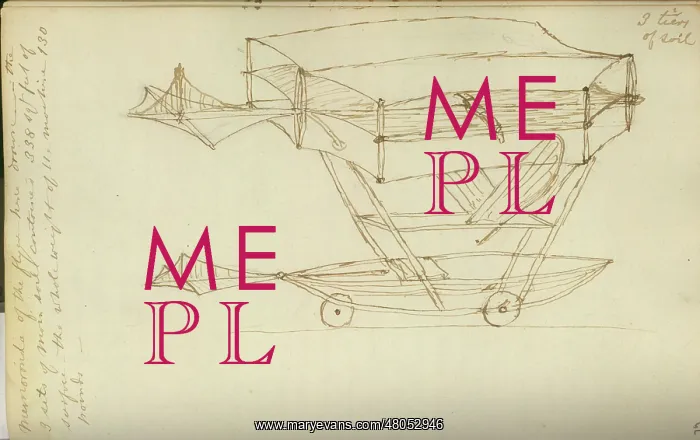 : Sketch of the 1849 boy-carrying machine : Sketch of the 1849 boy-carrying machine