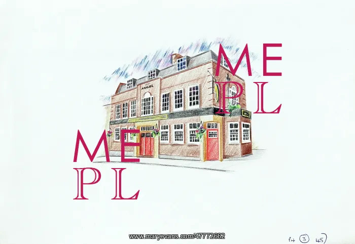 : Sketch of Angel PH, Highgate, London : Sketch of Angel PH, Highgate, London