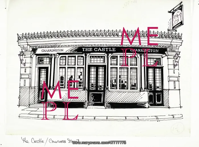 : Sketch of Castle PH, Farringdon, London : Sketch of Castle PH, Farringdon, London