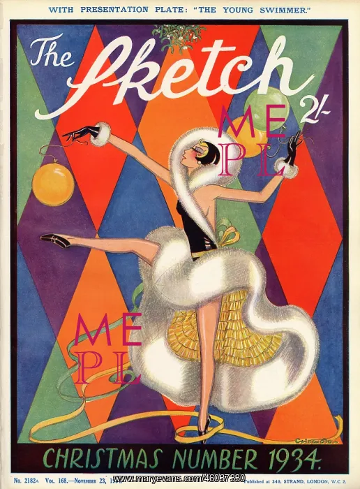: The Sketch Christmas Number 1934 front cover : The Sketch Christmas Number 1934 front cover