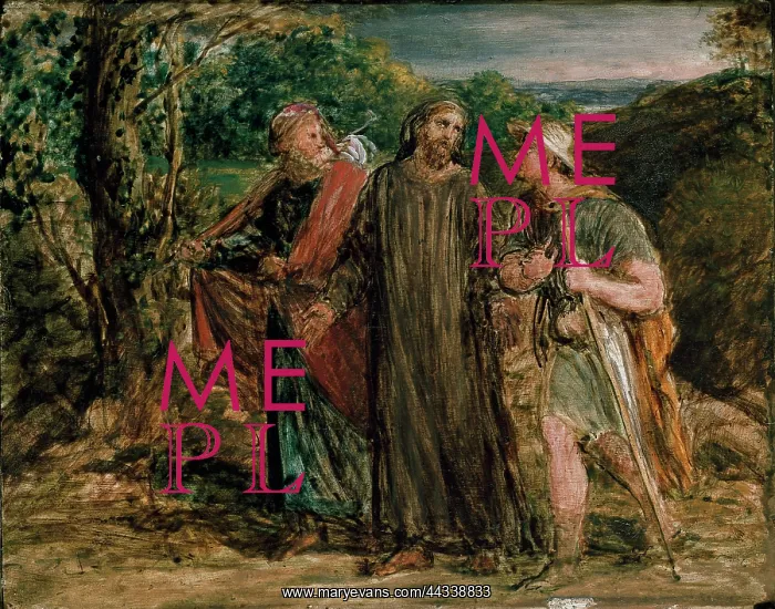 : Sketch for Christ's Appearance to the two Disciples journey : Sketch for Christ's Appearance to the two Disciples journey