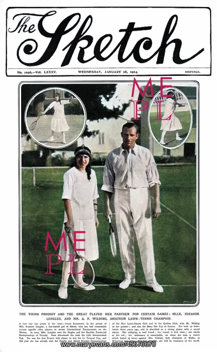 : Sketch cover - Anthony Wilding and Suzanne Lenglen : Sketch cover - Anthony Wilding and Suzanne Lenglen