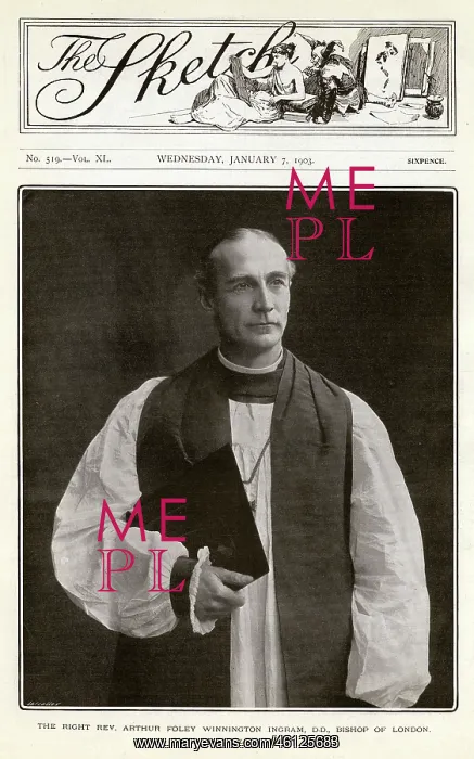 : Sketch cover - Arthur Winnington Ingram, Bishop of London : Sketch cover - Arthur Winnington Ingram, Bishop of London