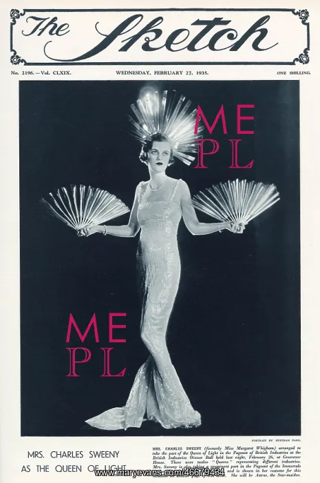 : Sketch cover - Mrs Charles Sweeny as the Queen of Light : Sketch cover - Mrs Charles Sweeny as the Queen of Light