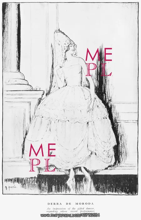 : A sketch of the dancer Derra De Moroda by G. Peres : A sketch of the dancer Derra De Moroda by G. Peres