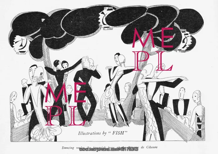  : Sketch by Fish of dancing under the tamarisk trees