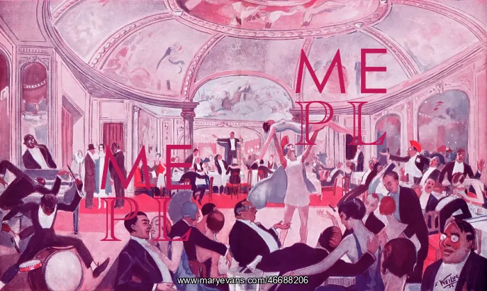 : A sketch of the interior of Le Capitole night-spot in Paris : A sketch of the interior of Le Capitole night-spot in Paris