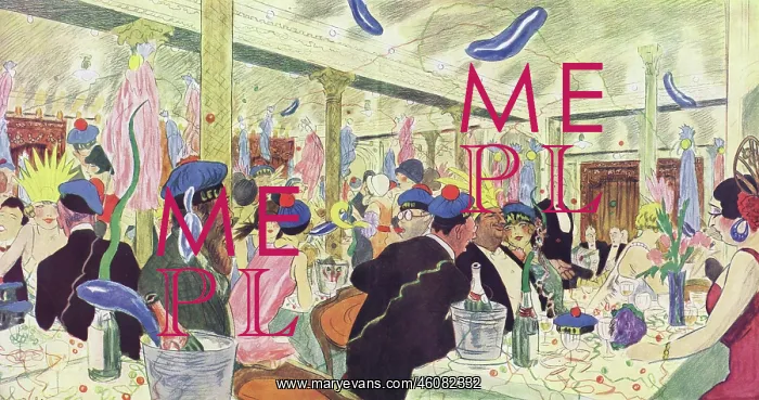 : A sketch of the interior of Le Rat Mort night-spot in Paris : A sketch of the interior of Le Rat Mort night-spot in Paris
