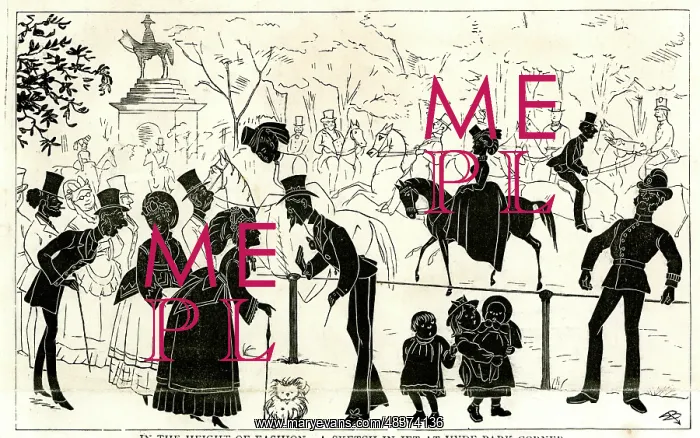 : A Sketch in Jet at Hyde Park Corner : A Sketch in Jet at Hyde Park Corner