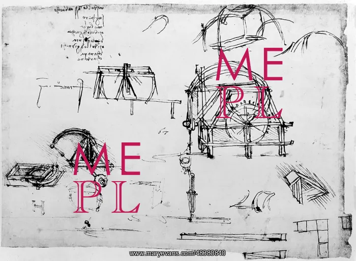  : Sketch by Leonardo da Vinci (1452-1519) for a