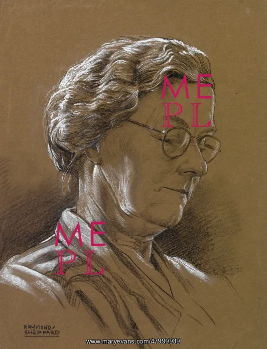  : Sketch of a middle-aged woman