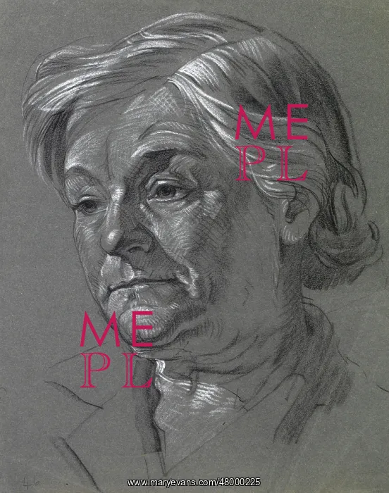  : Sketch of a middle-aged woman
