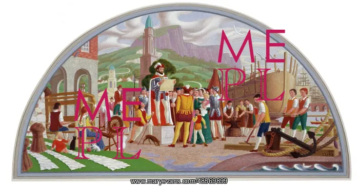 : Sketch for Mural in Belfast City Hall : Sketch for Mural in Belfast City Hall