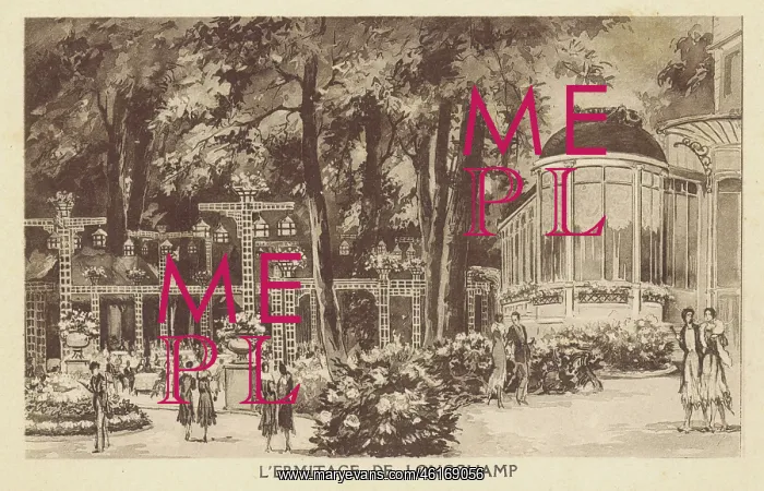 : A sketch of the outside space of L'Ermitage de Longchamp : A sketch of the outside space of L'Ermitage de Longchamp