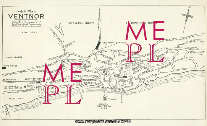 : Sketch plan map of Ventnor : Sketch plan map of Ventnor