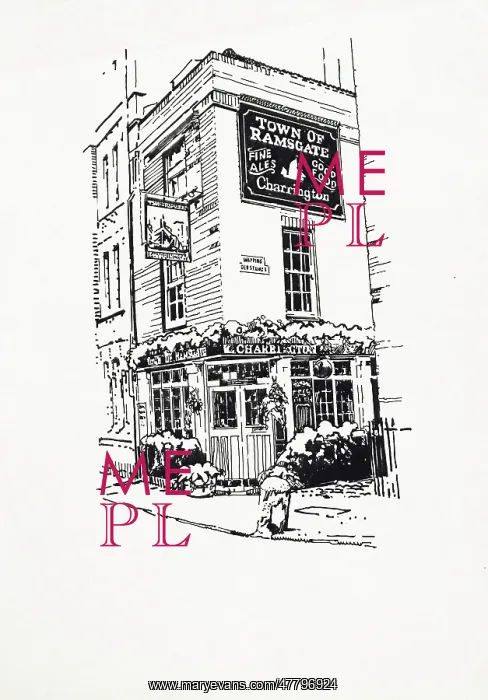 : Sketch of Town Of Ramsgate PH, Wapping, London : Sketch of Town Of Ramsgate PH, Wapping, London