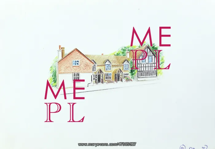 : Sketch of White Lion PH, Warlingham, Surrey : Sketch of White Lion PH, Warlingham, Surrey