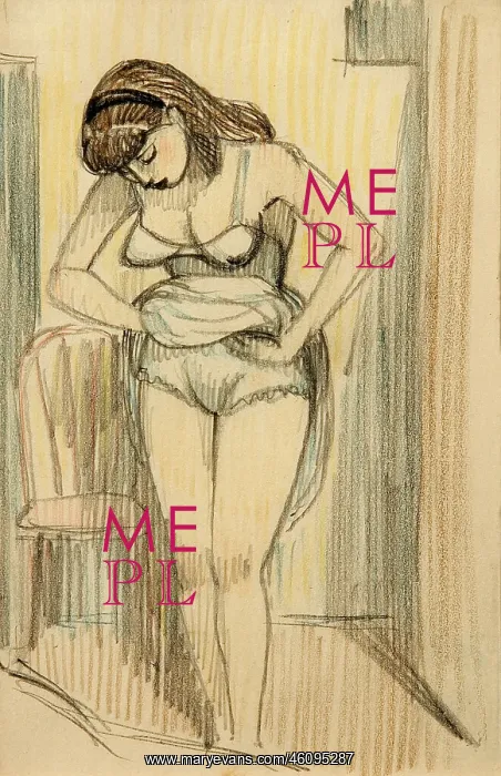 : Sketch of a woman dressing : Sketch of a woman dressing