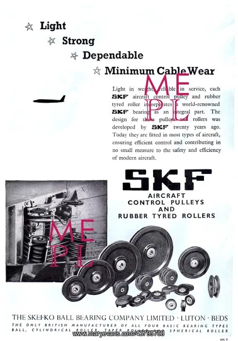 : SKF Aircraft Control Pulleys : SKF Aircraft Control Pulleys