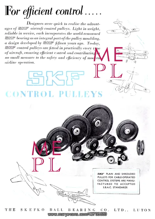 : SKF Bearings & Control Pulleys For Aircraft : SKF Bearings & Control Pulleys For Aircraft