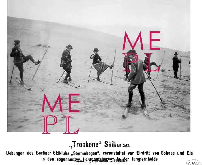 : Ski course in Berlin, 1919 : Ski course in Berlin, 1919