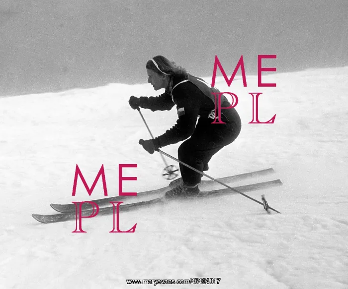 : Skier in 1949 - Malu Wagner : Skier in 1949 - Malu Wagner