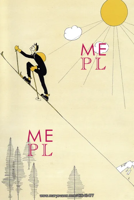 : SKIER CLIMBS SLOPE 1926 : SKIER CLIMBS SLOPE 1926