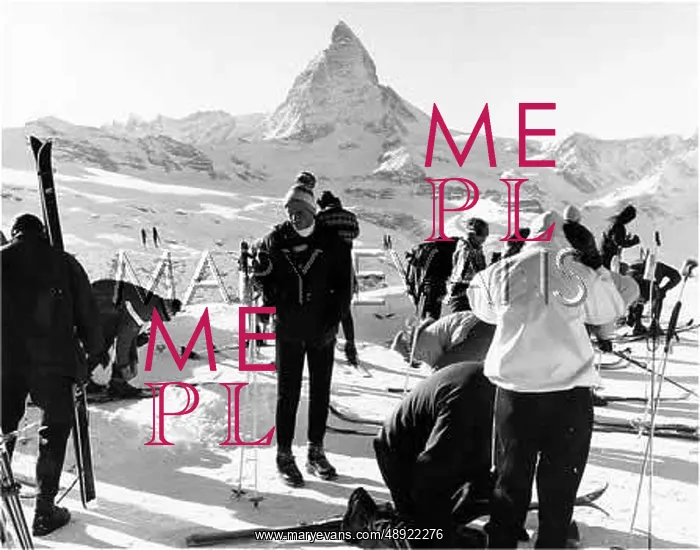  : SKIERS. A large group of skiers