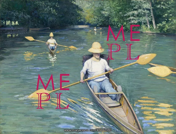 : Skiffs, by Gustave Caillebotte : Skiffs, by Gustave Caillebotte