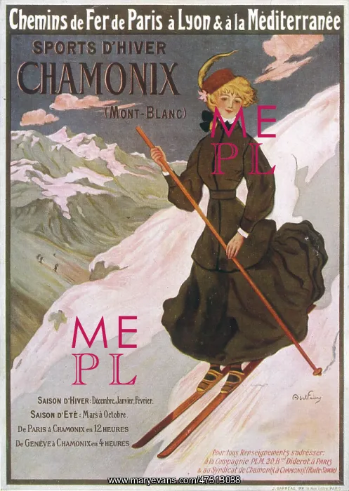: Skiing at Chamonix, France - Advertisement : Skiing at Chamonix, France - Advertisement