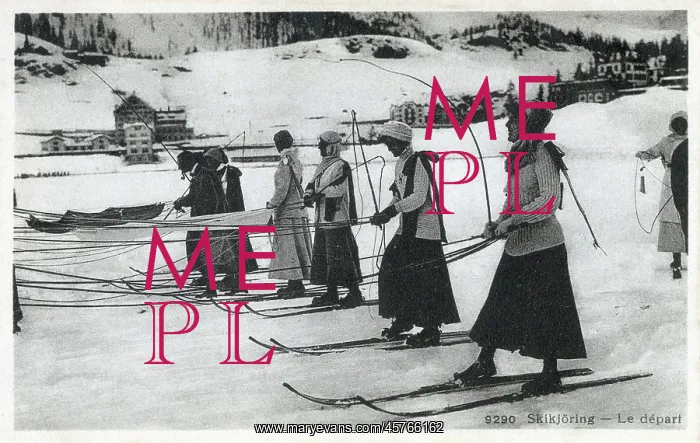 : Skikjoring competition, St Moritz, Switzerland : Skikjoring competition, St Moritz, Switzerland