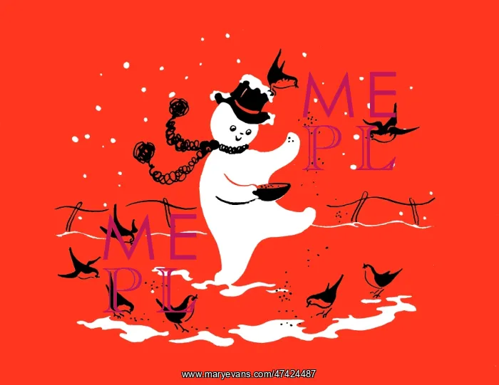  : Skipping Snowman Feeding Robins