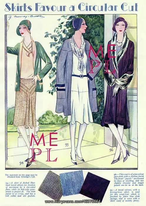 : Skirts favour a circular cut 1929 : Skirts favour a circular cut 1929