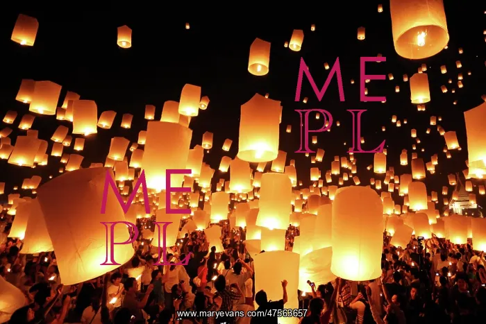 : Sky Lanterns at Yi Peng, Loy Krathong Ceremony, Chiang Mai : Sky Lanterns at Yi Peng, Loy Krathong Ceremony, Chiang Mai