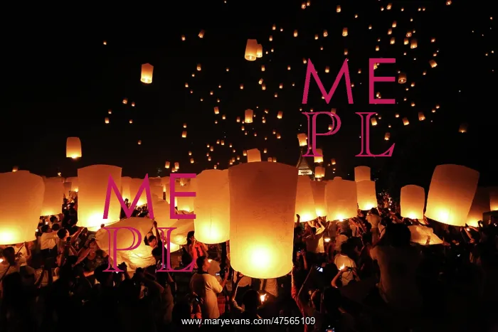  : Sky Lanterns at Yi Peng, Loy Krathong Ceremony, Chiang Mai