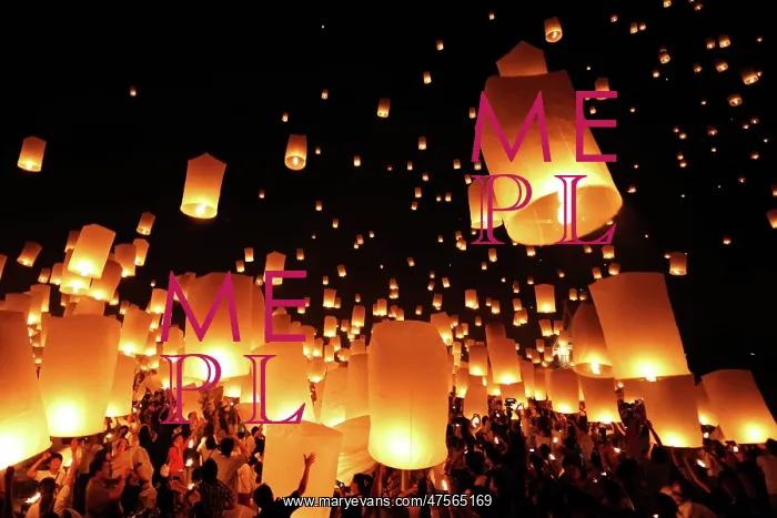 : Sky Lanterns at Yi Peng, Loy Krathong Ceremony, Chiang Mai : Sky Lanterns at Yi Peng, Loy Krathong Ceremony, Chiang Mai